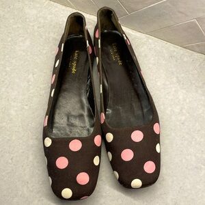 Kate Spade square toe flat in fabric